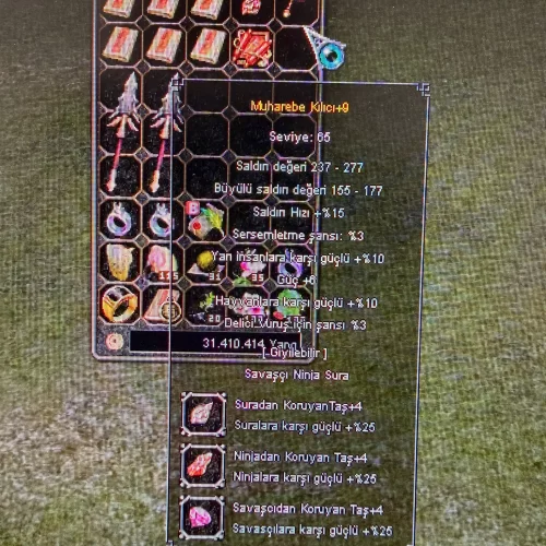 70 LVL HAVA P ELİT OĞLU ELİT NADİDE İTEMLİ ÇAR ŞAMANIYLA BERABER İLANDA